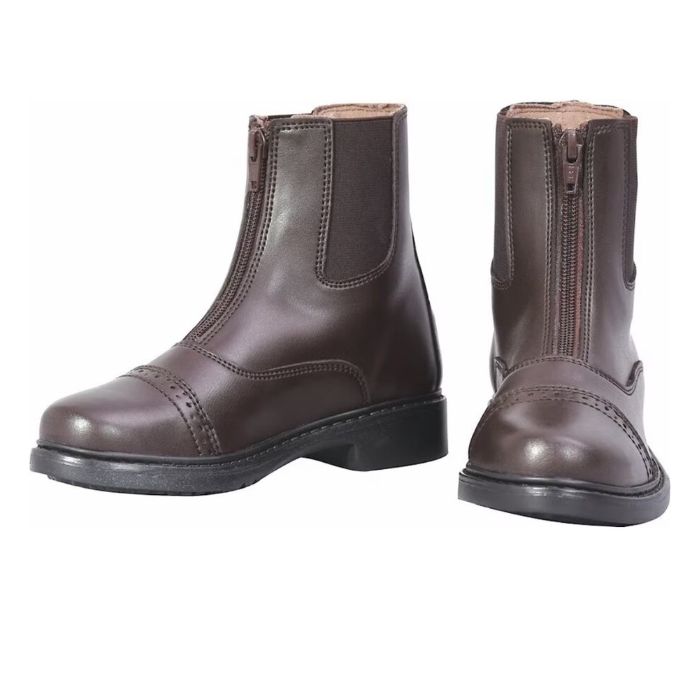 TuffRider Kids Front Zip Riding Boots - Size 4 - Mocha color